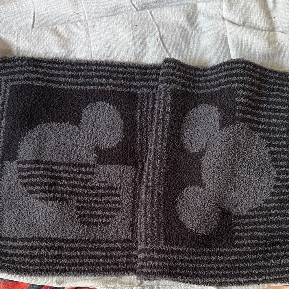 Barefoot Dreams X Disney black and grey Mickey Scarf